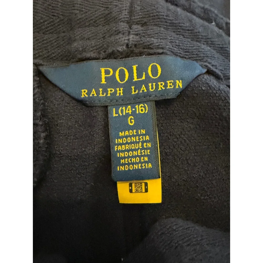 POLO Ralph Lauren Boys Bermuda Shorts Elastic Waist Navy Blue Sz L (14-16) EUC